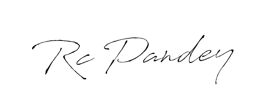 Design your own signature with our free online signature maker. With this signature software, you can create a handwritten (Antro_Vectra) signature for name Rc Pandey. Rc Pandey signature style 6 images and pictures png