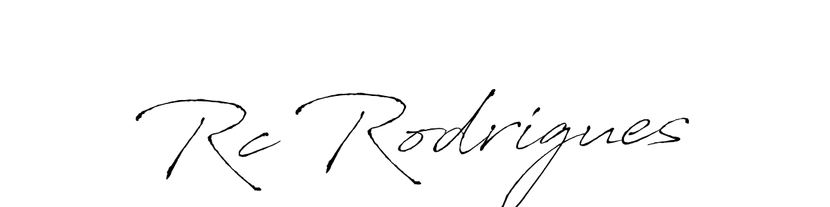 Rc Rodrigues stylish signature style. Best Handwritten Sign (Antro_Vectra) for my name. Handwritten Signature Collection Ideas for my name Rc Rodrigues. Rc Rodrigues signature style 6 images and pictures png