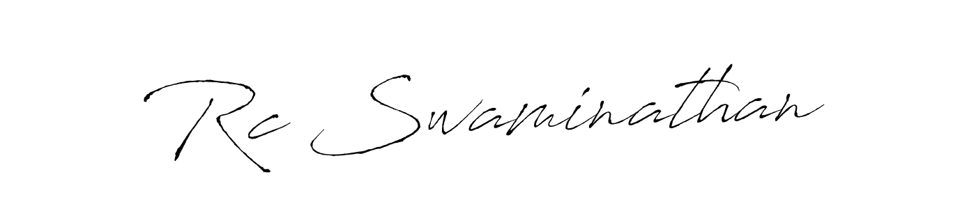 Use a signature maker to create a handwritten signature online. With this signature software, you can design (Antro_Vectra) your own signature for name Rc Swaminathan. Rc Swaminathan signature style 6 images and pictures png