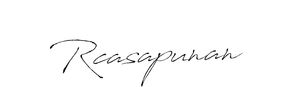 How to make Rcasapunan name signature. Use Antro_Vectra style for creating short signs online. This is the latest handwritten sign. Rcasapunan signature style 6 images and pictures png