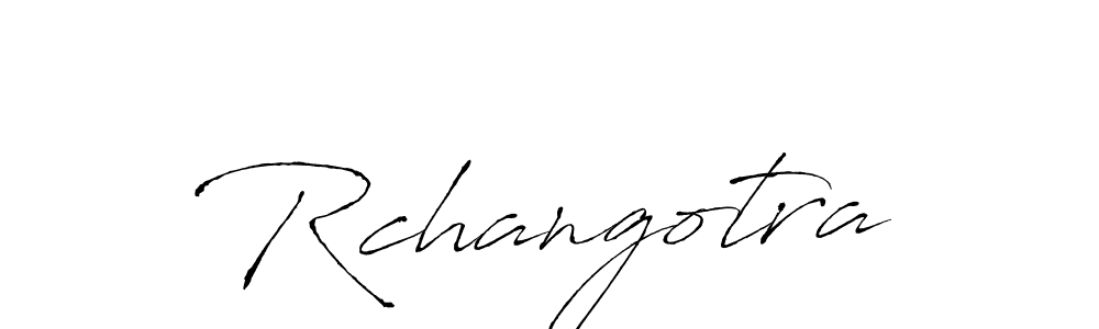 Make a beautiful signature design for name Rchangotra. With this signature (Antro_Vectra) style, you can create a handwritten signature for free. Rchangotra signature style 6 images and pictures png