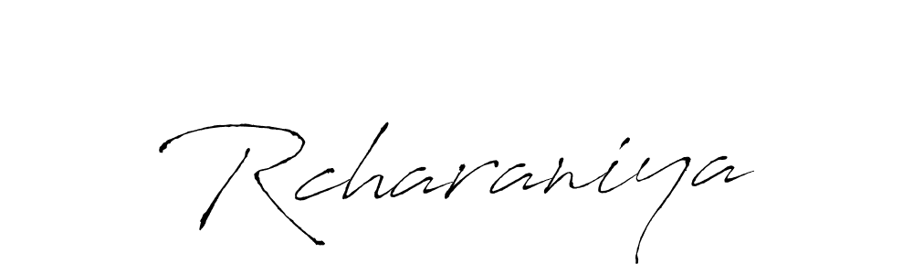 How to make Rcharaniya name signature. Use Antro_Vectra style for creating short signs online. This is the latest handwritten sign. Rcharaniya signature style 6 images and pictures png