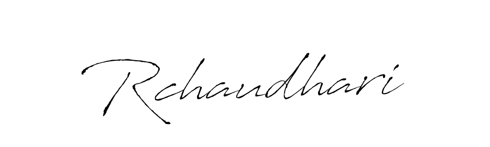 Create a beautiful signature design for name Rchaudhari. With this signature (Antro_Vectra) fonts, you can make a handwritten signature for free. Rchaudhari signature style 6 images and pictures png