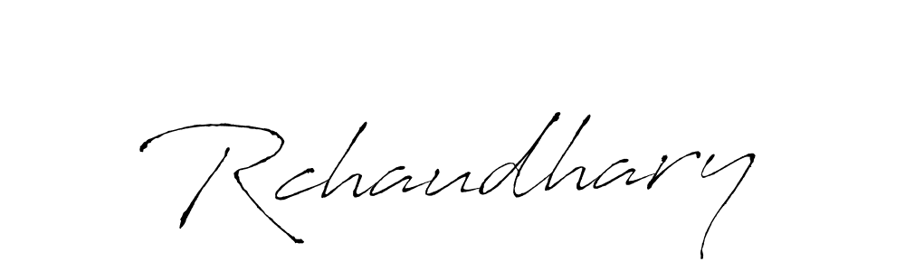 Create a beautiful signature design for name Rchaudhary. With this signature (Antro_Vectra) fonts, you can make a handwritten signature for free. Rchaudhary signature style 6 images and pictures png