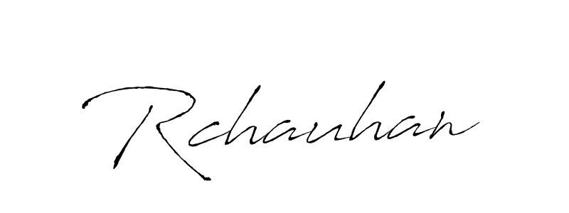 How to make Rchauhan signature? Antro_Vectra is a professional autograph style. Create handwritten signature for Rchauhan name. Rchauhan signature style 6 images and pictures png