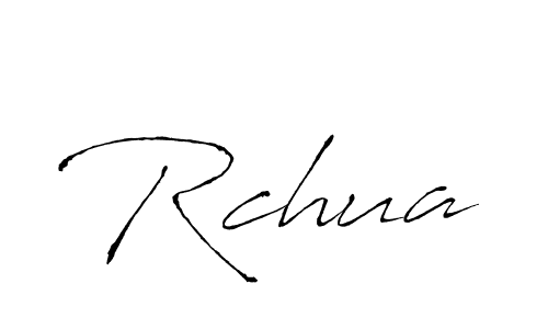 How to make Rchua name signature. Use Antro_Vectra style for creating short signs online. This is the latest handwritten sign. Rchua signature style 6 images and pictures png