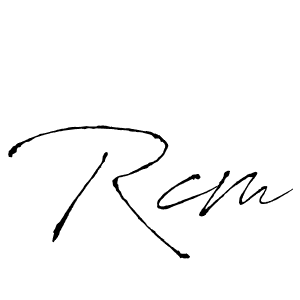 How to make Rcm signature? Antro_Vectra is a professional autograph style. Create handwritten signature for Rcm name. Rcm signature style 6 images and pictures png