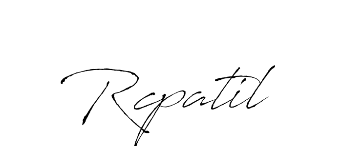 How to make Rcpatil name signature. Use Antro_Vectra style for creating short signs online. This is the latest handwritten sign. Rcpatil signature style 6 images and pictures png