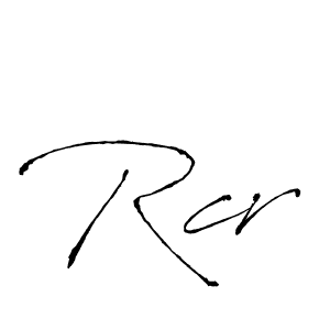 How to make Rcr signature? Antro_Vectra is a professional autograph style. Create handwritten signature for Rcr name. Rcr signature style 6 images and pictures png