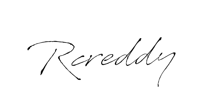 Design your own signature with our free online signature maker. With this signature software, you can create a handwritten (Antro_Vectra) signature for name Rcreddy. Rcreddy signature style 6 images and pictures png