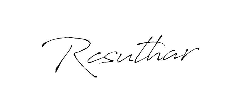 Similarly Antro_Vectra is the best handwritten signature design. Signature creator online .You can use it as an online autograph creator for name Rcsuthar. Rcsuthar signature style 6 images and pictures png