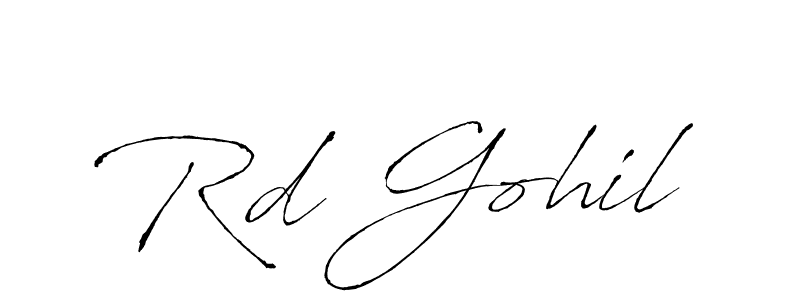 Antro_Vectra is a professional signature style that is perfect for those who want to add a touch of class to their signature. It is also a great choice for those who want to make their signature more unique. Get Rd Gohil name to fancy signature for free. Rd Gohil signature style 6 images and pictures png