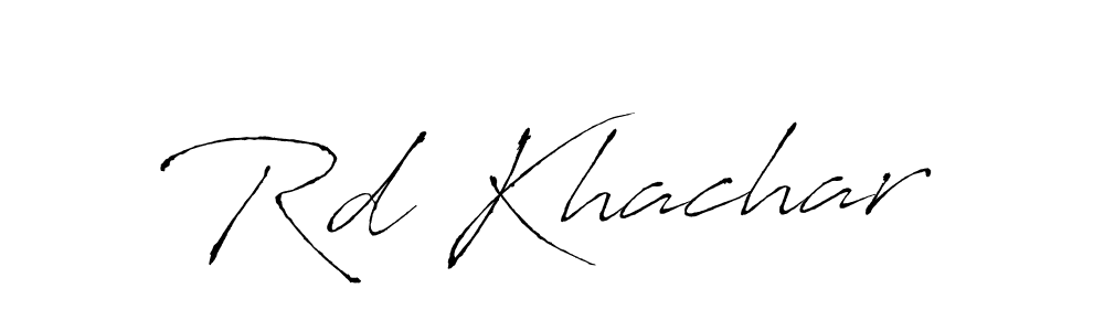 How to make Rd Khachar signature? Antro_Vectra is a professional autograph style. Create handwritten signature for Rd Khachar name. Rd Khachar signature style 6 images and pictures png