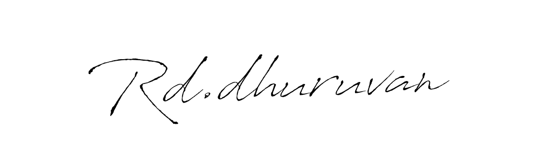 How to make Rd.dhuruvan name signature. Use Antro_Vectra style for creating short signs online. This is the latest handwritten sign. Rd.dhuruvan signature style 6 images and pictures png