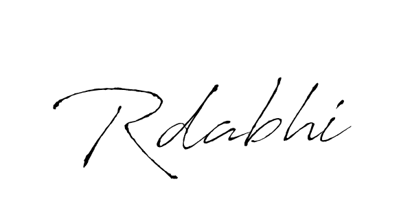 How to Draw Rdabhi signature style? Antro_Vectra is a latest design signature styles for name Rdabhi. Rdabhi signature style 6 images and pictures png