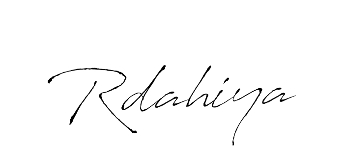 Make a beautiful signature design for name Rdahiya. With this signature (Antro_Vectra) style, you can create a handwritten signature for free. Rdahiya signature style 6 images and pictures png