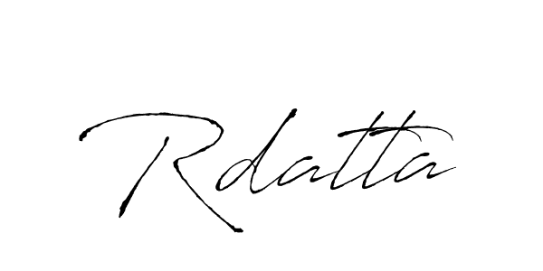 Make a beautiful signature design for name Rdatta. With this signature (Antro_Vectra) style, you can create a handwritten signature for free. Rdatta signature style 6 images and pictures png