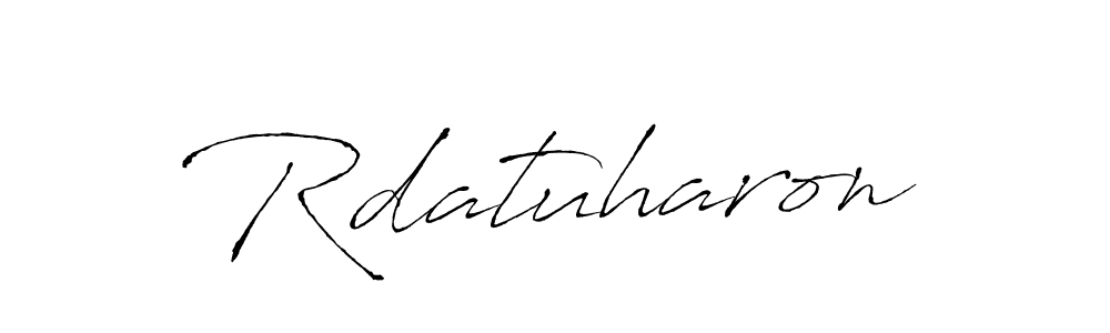 Design your own signature with our free online signature maker. With this signature software, you can create a handwritten (Antro_Vectra) signature for name Rdatuharon. Rdatuharon signature style 6 images and pictures png