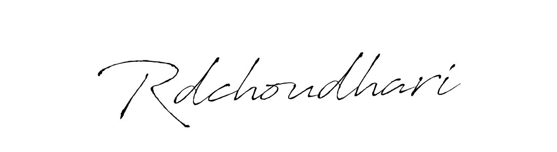 How to make Rdchoudhari name signature. Use Antro_Vectra style for creating short signs online. This is the latest handwritten sign. Rdchoudhari signature style 6 images and pictures png