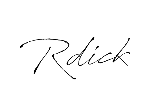 Make a beautiful signature design for name Rdick. With this signature (Antro_Vectra) style, you can create a handwritten signature for free. Rdick signature style 6 images and pictures png