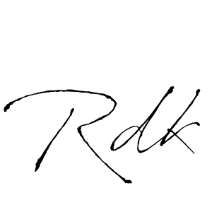 Use a signature maker to create a handwritten signature online. With this signature software, you can design (Antro_Vectra) your own signature for name Rdk. Rdk signature style 6 images and pictures png