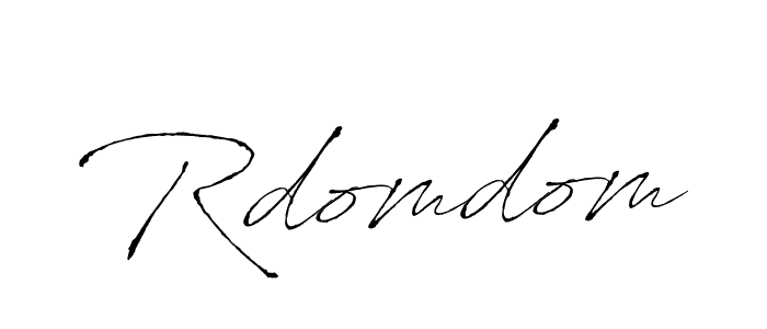 Make a beautiful signature design for name Rdomdom. With this signature (Antro_Vectra) style, you can create a handwritten signature for free. Rdomdom signature style 6 images and pictures png