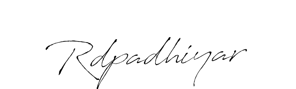 Also You can easily find your signature by using the search form. We will create Rdpadhiyar name handwritten signature images for you free of cost using Antro_Vectra sign style. Rdpadhiyar signature style 6 images and pictures png