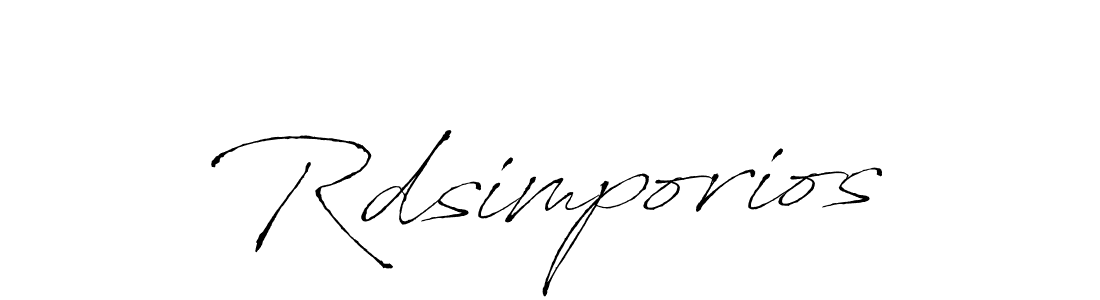 Rdsimporios stylish signature style. Best Handwritten Sign (Antro_Vectra) for my name. Handwritten Signature Collection Ideas for my name Rdsimporios. Rdsimporios signature style 6 images and pictures png