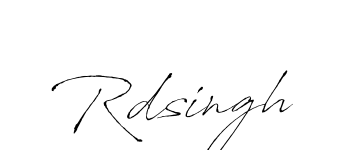 Use a signature maker to create a handwritten signature online. With this signature software, you can design (Antro_Vectra) your own signature for name Rdsingh. Rdsingh signature style 6 images and pictures png