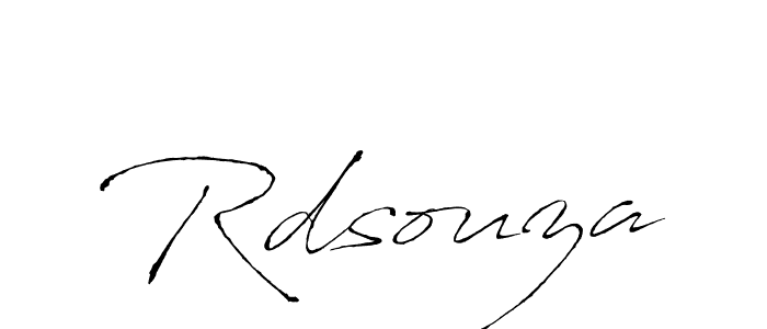 Design your own signature with our free online signature maker. With this signature software, you can create a handwritten (Antro_Vectra) signature for name Rdsouza. Rdsouza signature style 6 images and pictures png