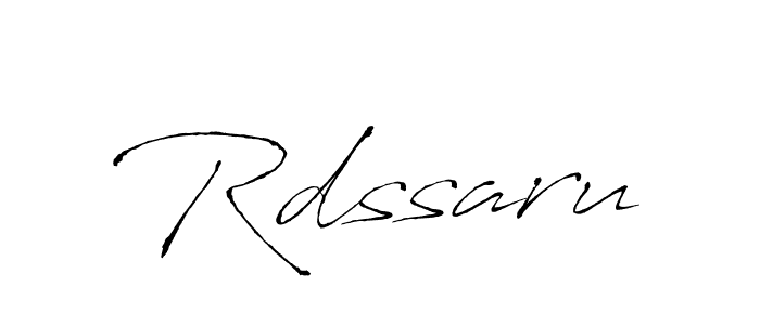 Make a beautiful signature design for name Rdssaru. With this signature (Antro_Vectra) style, you can create a handwritten signature for free. Rdssaru signature style 6 images and pictures png