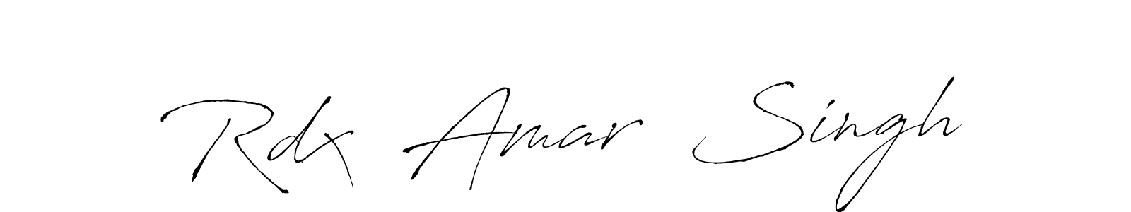 The best way (Antro_Vectra) to make a short signature is to pick only two or three words in your name. The name Rdx  Amar  Singh include a total of six letters. For converting this name. Rdx  Amar  Singh signature style 6 images and pictures png