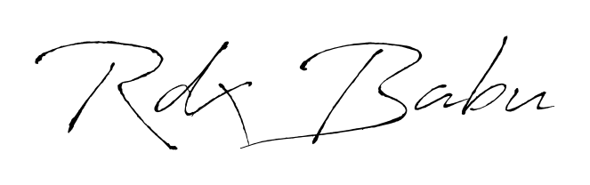 Style your name Rdx Babu with confidence using Antro_Vectra signature design. Simple, elegant, and ready for immediate document use. Rdx Babu signature style 6 images and pictures png
