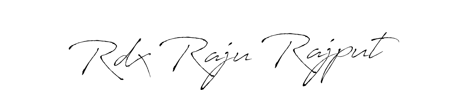 Make a beautiful signature design for name Rdx Raju Rajput. With this signature (Antro_Vectra) style, you can create a handwritten signature for free. Rdx Raju Rajput signature style 6 images and pictures png