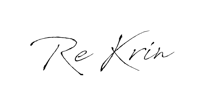 Also we have Re Krin name is the best signature style. Create professional handwritten signature collection using Antro_Vectra autograph style. Re Krin signature style 6 images and pictures png