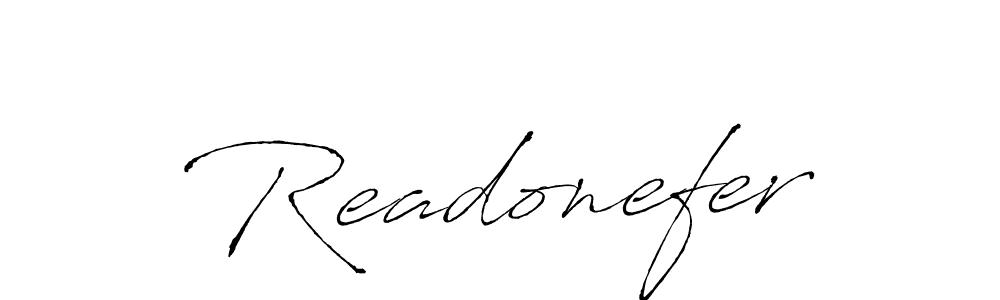 Antro_Vectra is a professional signature style that is perfect for those who want to add a touch of class to their signature. It is also a great choice for those who want to make their signature more unique. Get Readonefer name to fancy signature for free. Readonefer signature style 6 images and pictures png
