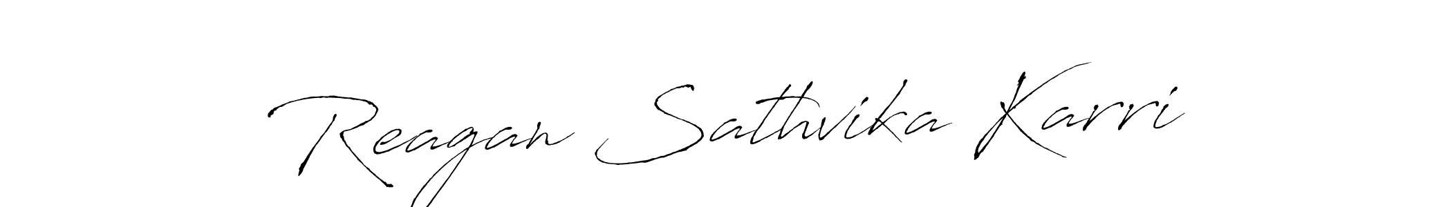 Also You can easily find your signature by using the search form. We will create Reagan Sathvika Karri name handwritten signature images for you free of cost using Antro_Vectra sign style. Reagan Sathvika Karri signature style 6 images and pictures png