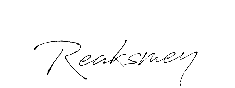 You should practise on your own different ways (Antro_Vectra) to write your name (Reaksmey) in signature. don't let someone else do it for you. Reaksmey signature style 6 images and pictures png