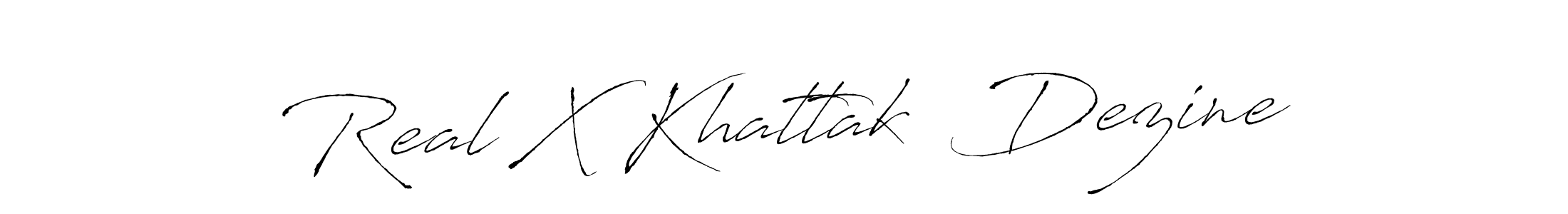 Make a beautiful signature design for name Real X Khattak  Dezine. With this signature (Antro_Vectra) style, you can create a handwritten signature for free. Real X Khattak  Dezine signature style 6 images and pictures png