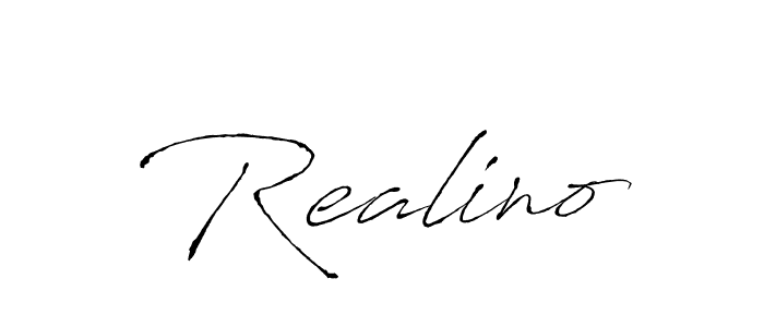 Design your own signature with our free online signature maker. With this signature software, you can create a handwritten (Antro_Vectra) signature for name Realino. Realino signature style 6 images and pictures png