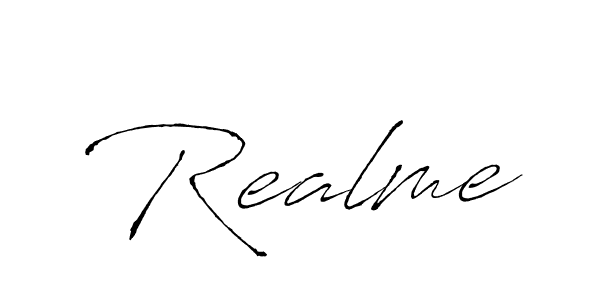 Design your own signature with our free online signature maker. With this signature software, you can create a handwritten (Antro_Vectra) signature for name Realme. Realme signature style 6 images and pictures png