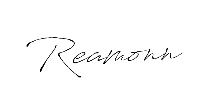 Create a beautiful signature design for name Reamonn. With this signature (Antro_Vectra) fonts, you can make a handwritten signature for free. Reamonn signature style 6 images and pictures png