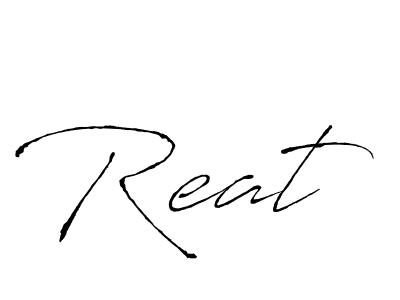 How to make Reat name signature. Use Antro_Vectra style for creating short signs online. This is the latest handwritten sign. Reat signature style 6 images and pictures png