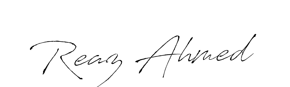 Make a beautiful signature design for name Reaz Ahmed. With this signature (Antro_Vectra) style, you can create a handwritten signature for free. Reaz Ahmed signature style 6 images and pictures png