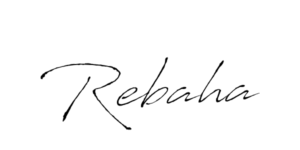 How to make Rebaha signature? Antro_Vectra is a professional autograph style. Create handwritten signature for Rebaha name. Rebaha signature style 6 images and pictures png