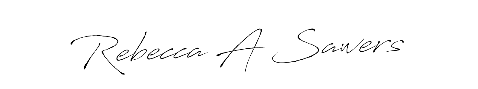 You should practise on your own different ways (Antro_Vectra) to write your name (Rebecca A Sawers) in signature. don't let someone else do it for you. Rebecca A Sawers signature style 6 images and pictures png