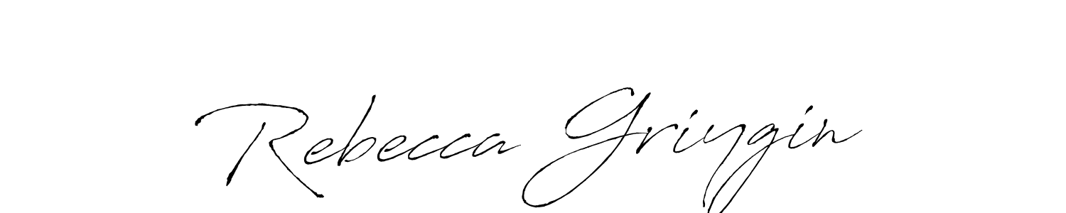 You should practise on your own different ways (Antro_Vectra) to write your name (Rebecca Griygin) in signature. don't let someone else do it for you. Rebecca Griygin signature style 6 images and pictures png
