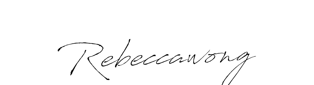 Make a beautiful signature design for name Rebeccawong. With this signature (Antro_Vectra) style, you can create a handwritten signature for free. Rebeccawong signature style 6 images and pictures png