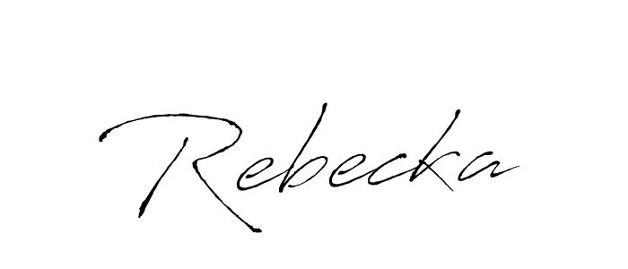 Make a beautiful signature design for name Rebecka. With this signature (Antro_Vectra) style, you can create a handwritten signature for free. Rebecka signature style 6 images and pictures png