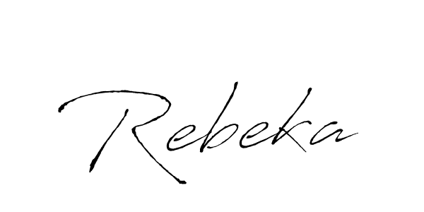 Create a beautiful signature design for name Rebeka. With this signature (Antro_Vectra) fonts, you can make a handwritten signature for free. Rebeka signature style 6 images and pictures png